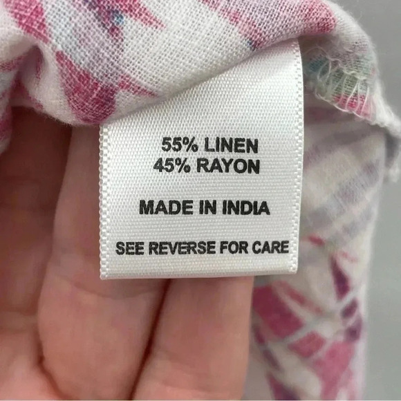 Coral Bay Women’s Pastel Blouse Small Blue Pink Hi Low Half Button Long Sleeved - Picture 11 of 15